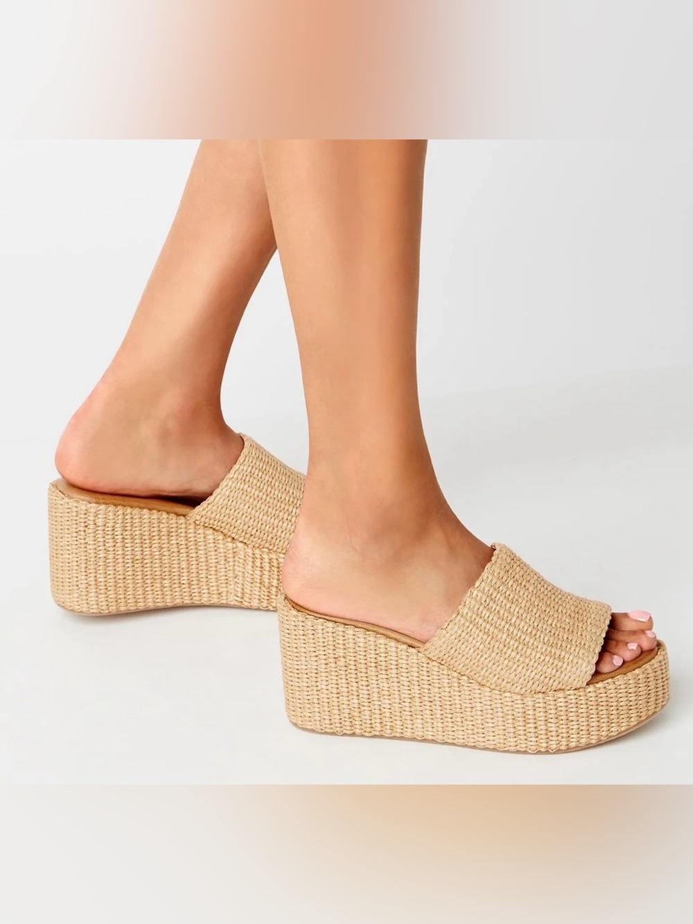 La canadienne Sami raffia wedge sandal